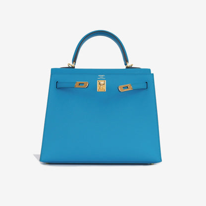 Kelly 25 Sellier Bleu Frida Epsom