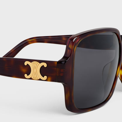 Triomphe 16 Sonnenbrille aus Acetat in Rot-Havanna für Damen