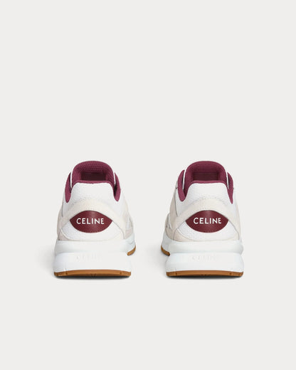 CR-03 Runner Low-Top-Sneakers aus Mesh, Veloursleder und Kalbsleder in Optisch Weiß / Beige / Bordeaux
