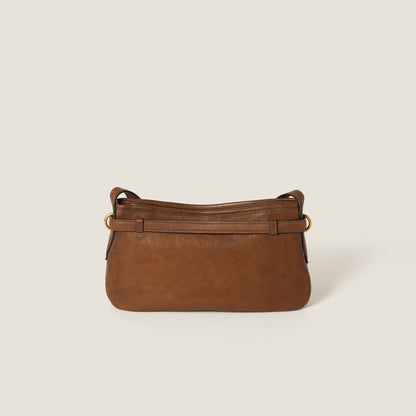 Aventure bag, regular size, made of brown nappa leather