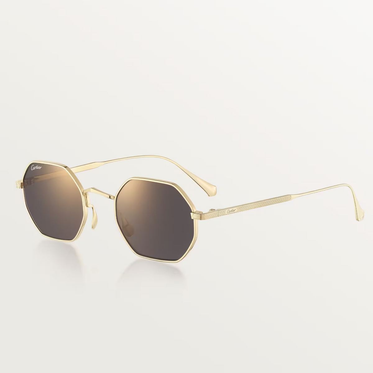 Achteckige Signature C de CT Sonnenbrille mit grauen Gläsern