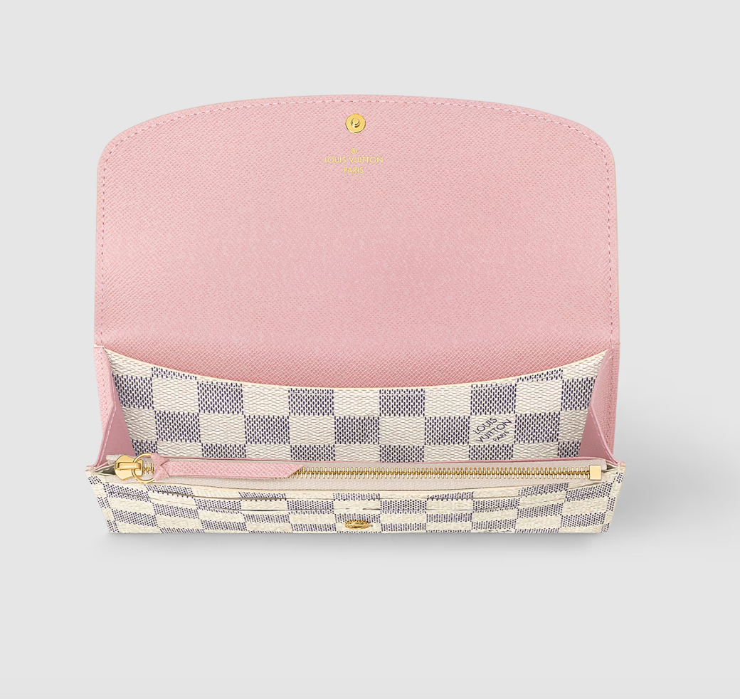 Emilie Damier Azur-Canvas wallet