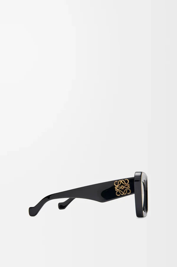 Cat-Eye Sonnenbrille Beveled Schwarz