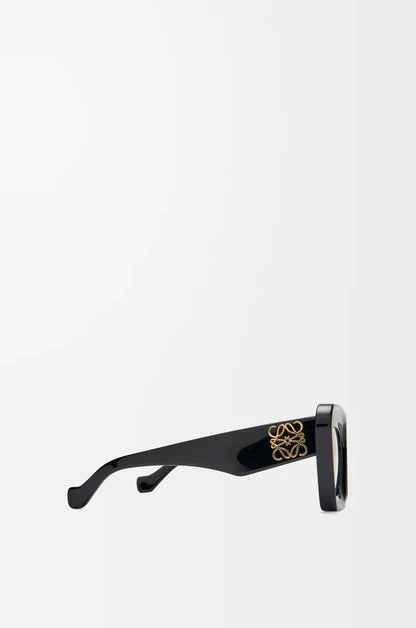Cat-Eye Sonnenbrille Beveled Schwarz