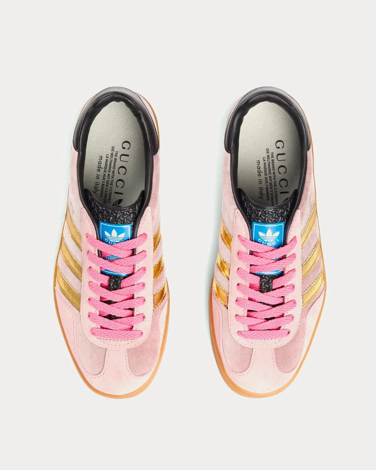 GG x Adidas Gazelle Rosa Samt