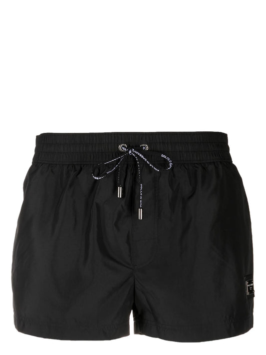 Badehose mit Applikation Schwarz