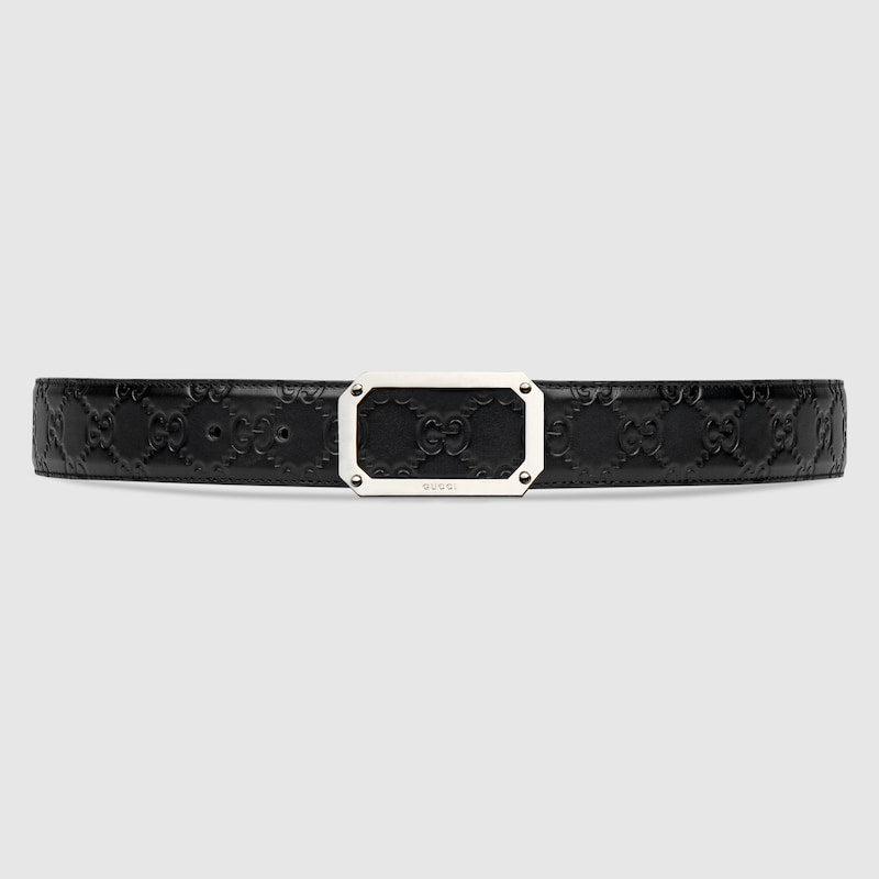GG Signature leather belt