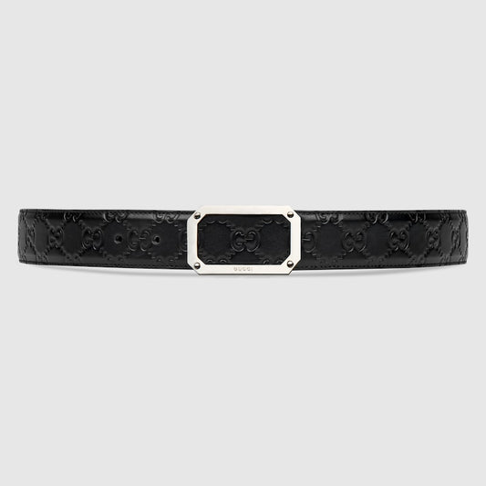 GG Signature leather belt