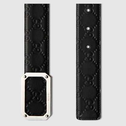 GG Signature leather belt