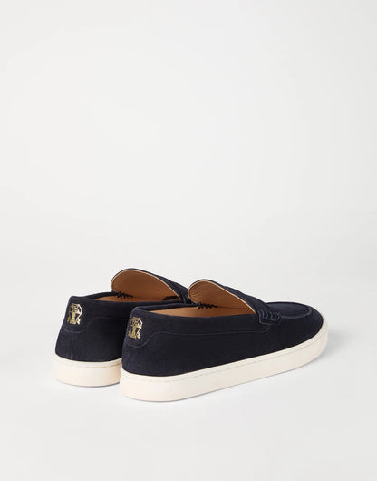 Slip-on aus Wildleder Navyblau