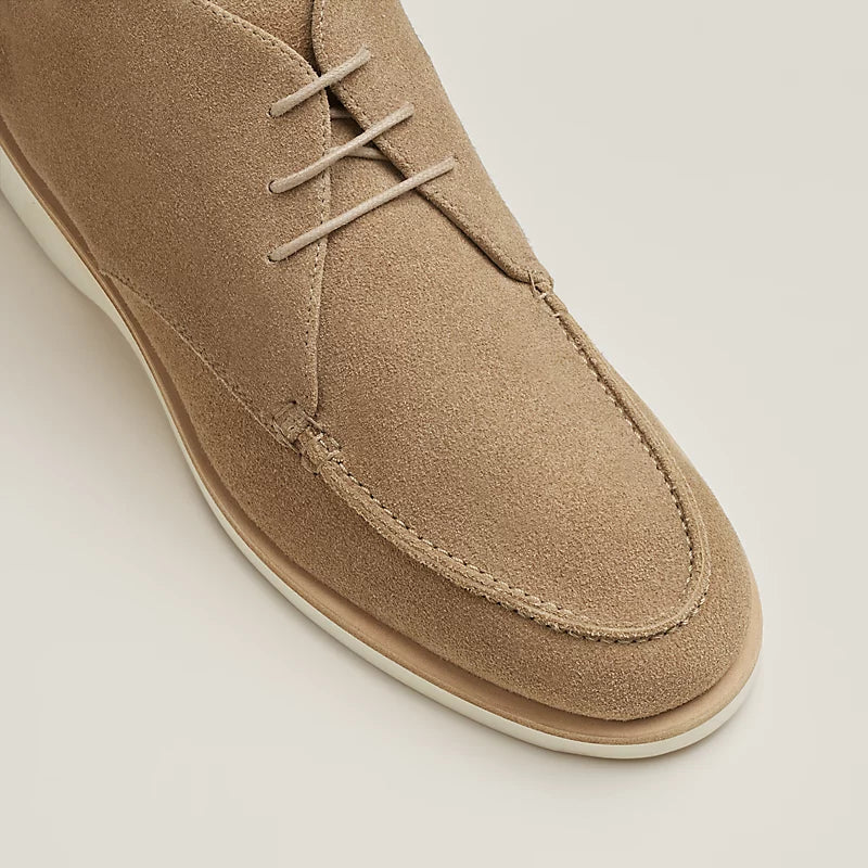 Line Derby Shoe Beige Wildleder