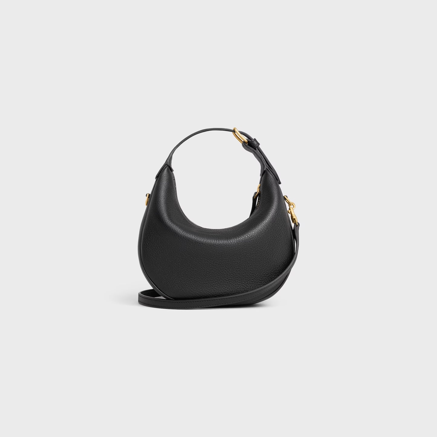Lulu Teen Tasche aus genarbtem Kalbsleder in Schwarz