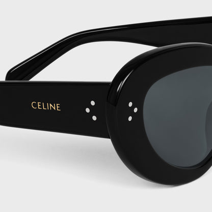 Schmetterlings-S320 Sonnenbrille aus schwarzem Acetat für Damen