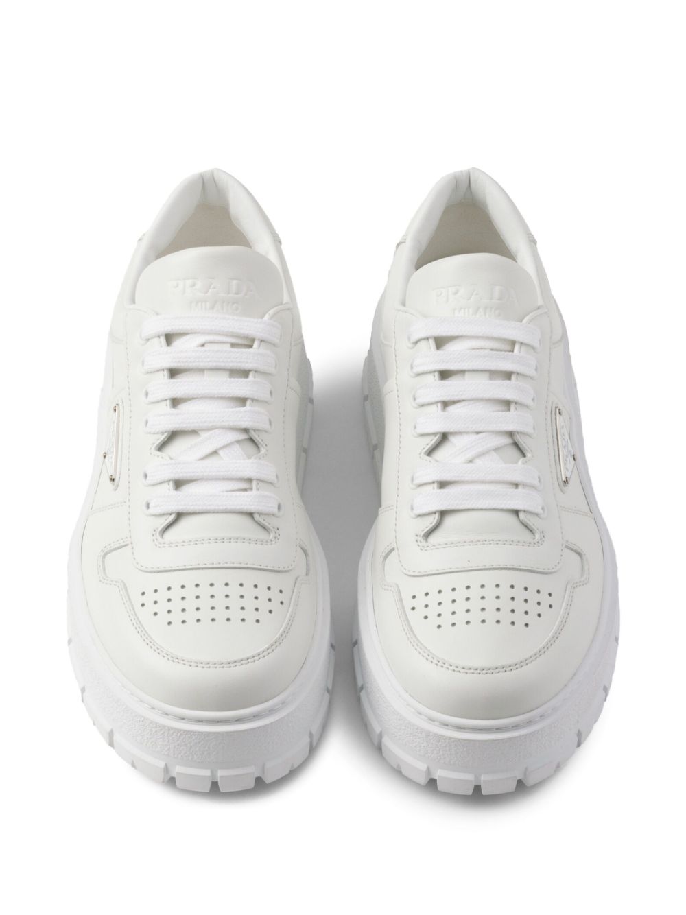 white leather shoes