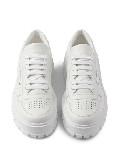 white leather shoes