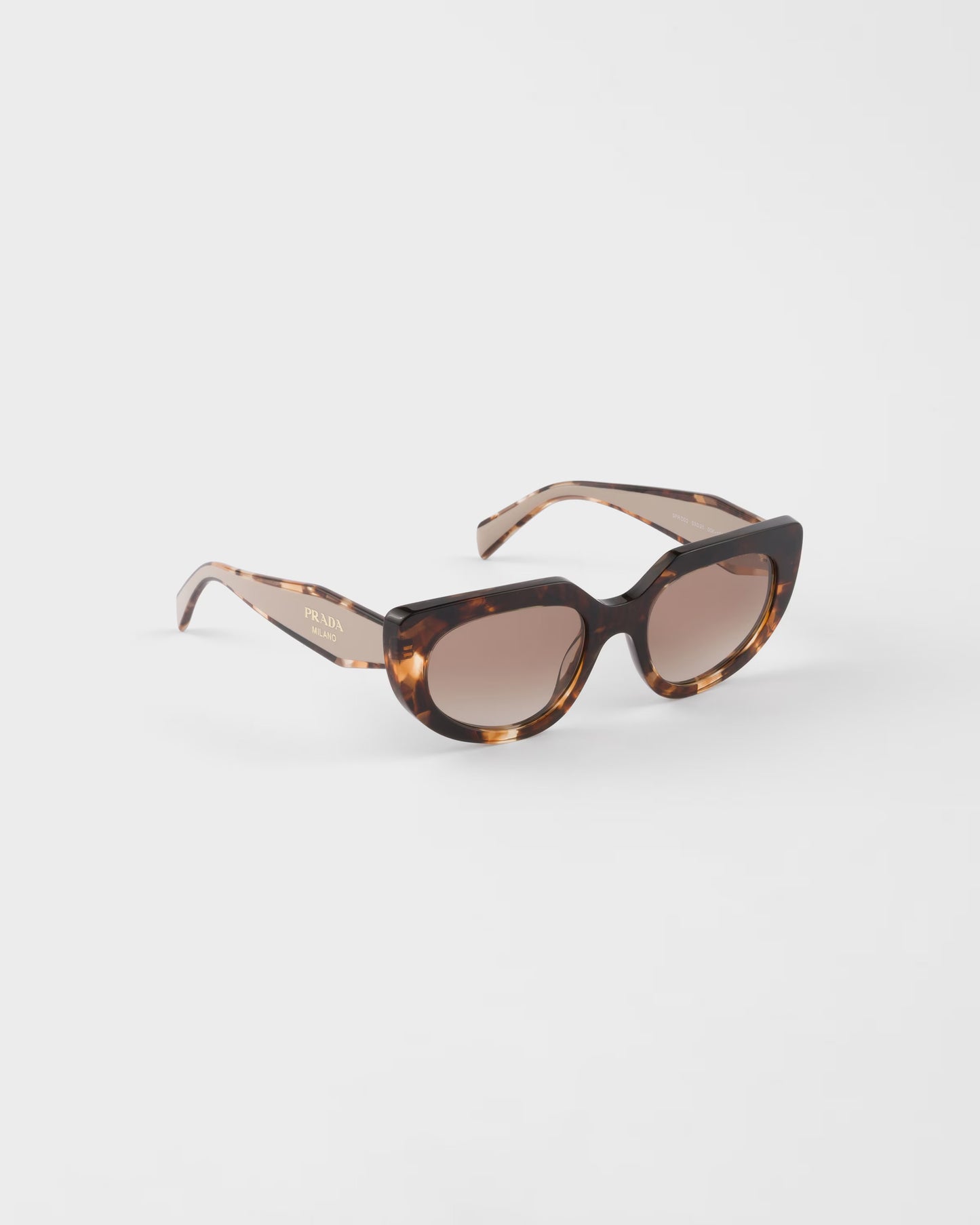 Ovale Sonnenbrille mit Logo und kaffeefarbenen Gläsern