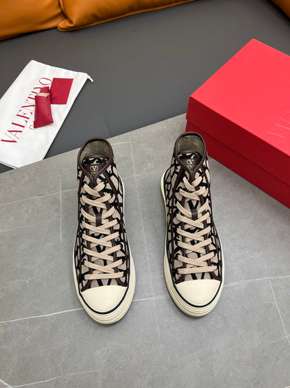 Toile Iconographe Totaloop High-Top-Sneakers Beige/Schwarz