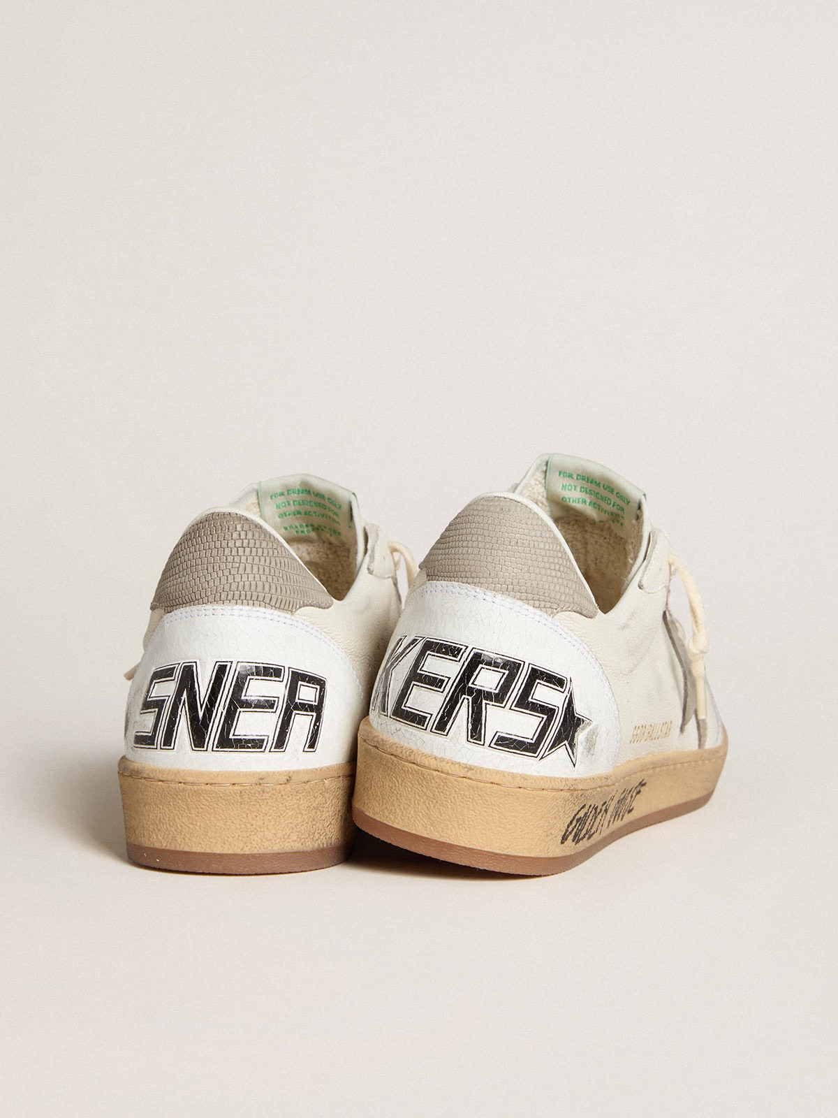 Ball Star in nappa leather with star and heel in grey nubuck