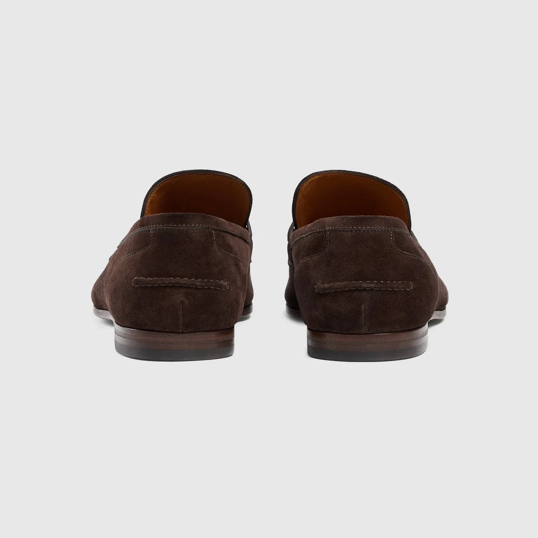 Men's GG Jordaan moccasin in dark brown suede