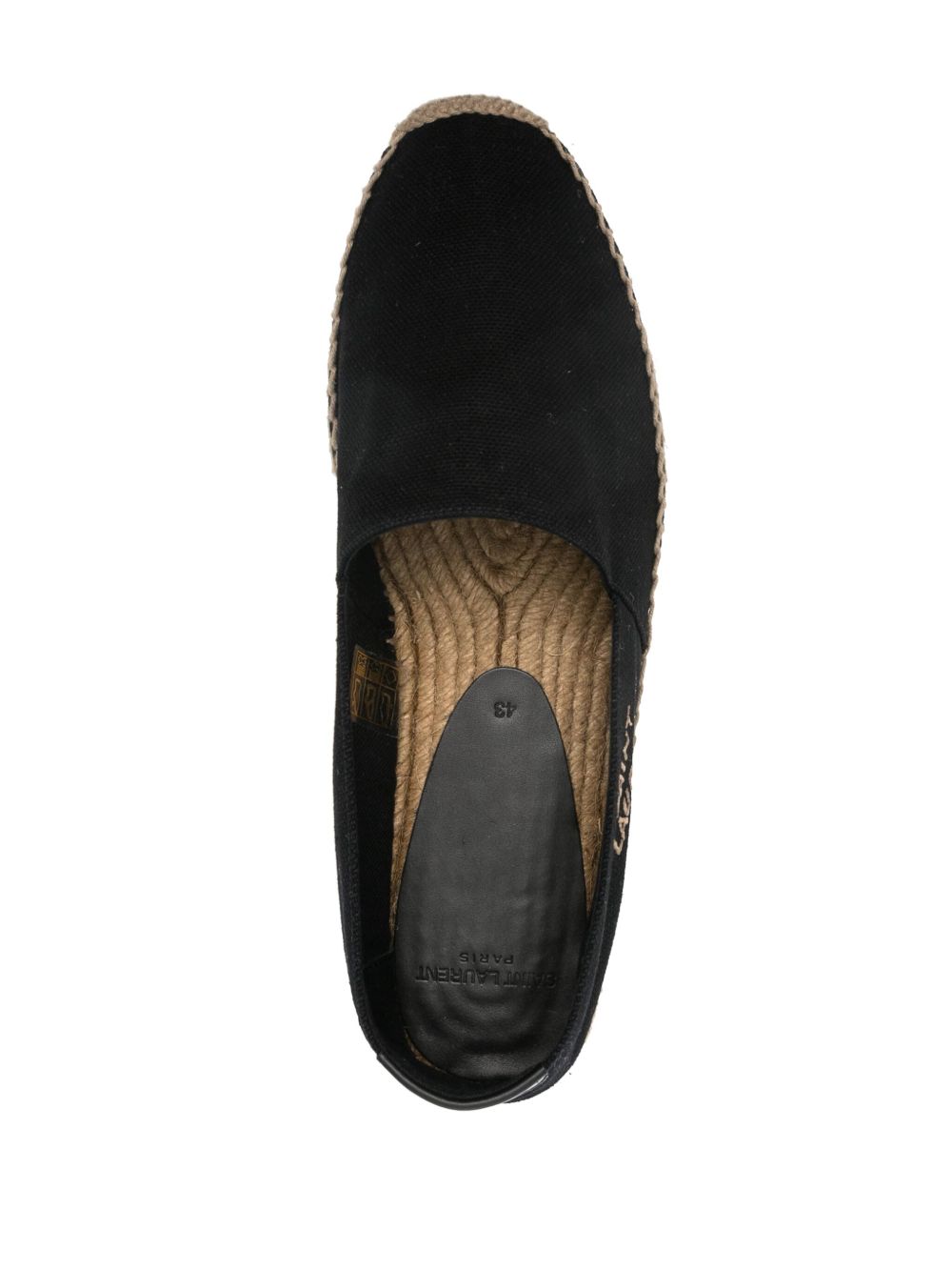 Espadrilles with embroidered logo in black