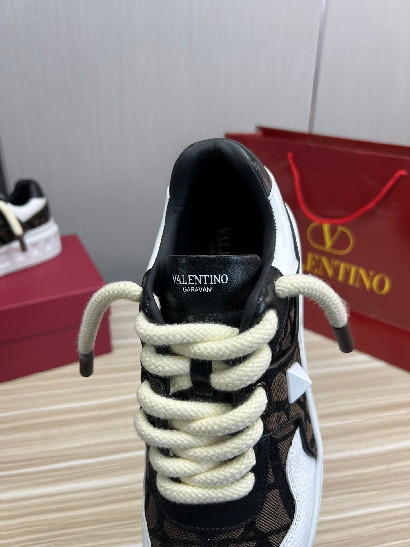 One Stud XL Low-Top-Sneaker aus Nappaleder Schwarz