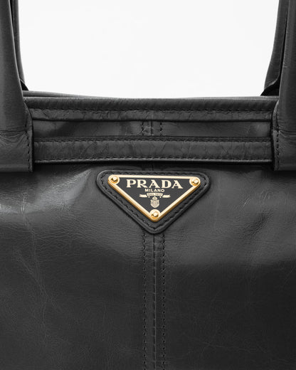 Bonnie Mittelgroße Handtasche aus Leder Schwarz