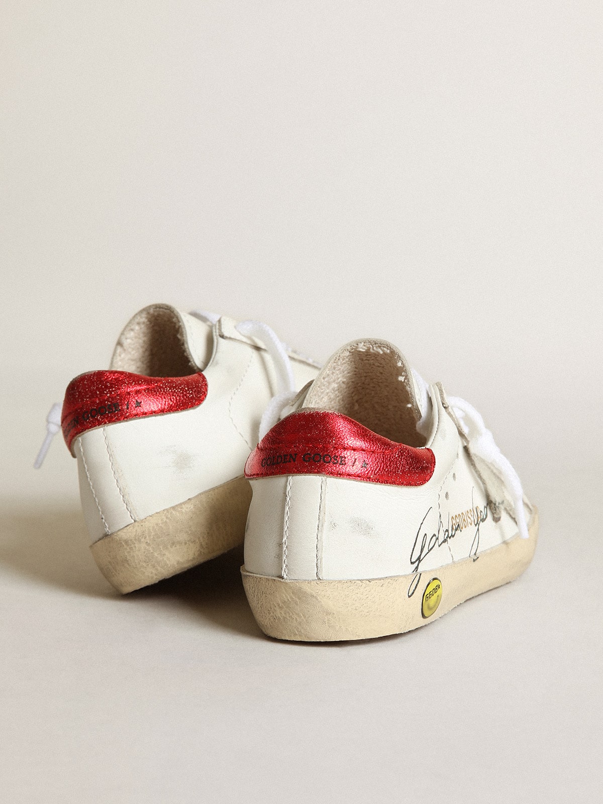 Young Super-Star with grey suede star