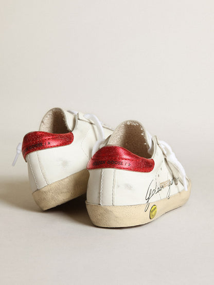 Young Super-Star with grey suede star