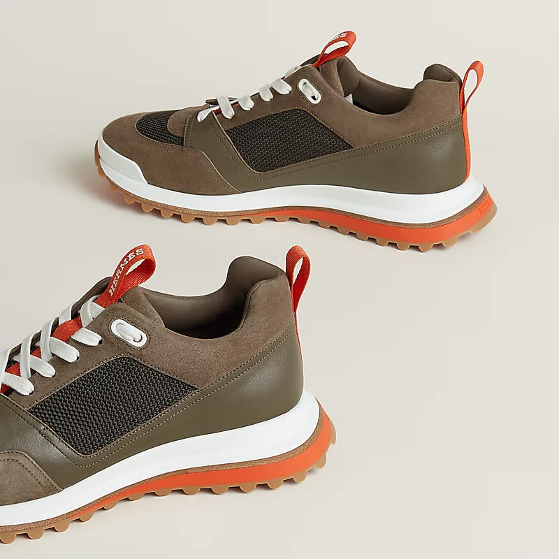 Leader Sneakers Taupe / Green
