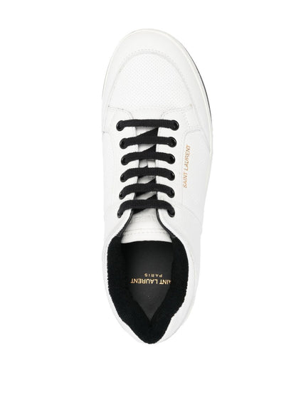 SL/61 Low-Top-Sneakers aus Kalbsleder in Weiß und Schwarz