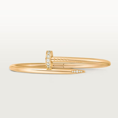 Juste un Clou bracelet, classic model with diamonds, gold