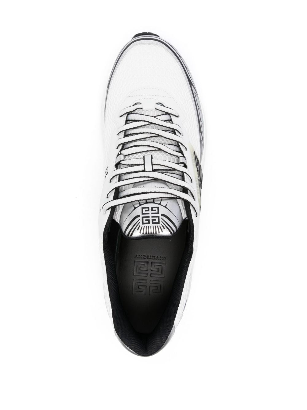 Sneakers aus Leder NFNTY-52 in Weiß/Schwarz