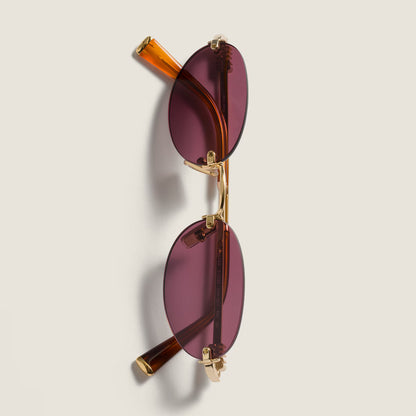 Sonnenbrille mit ovale Gläser Rubin