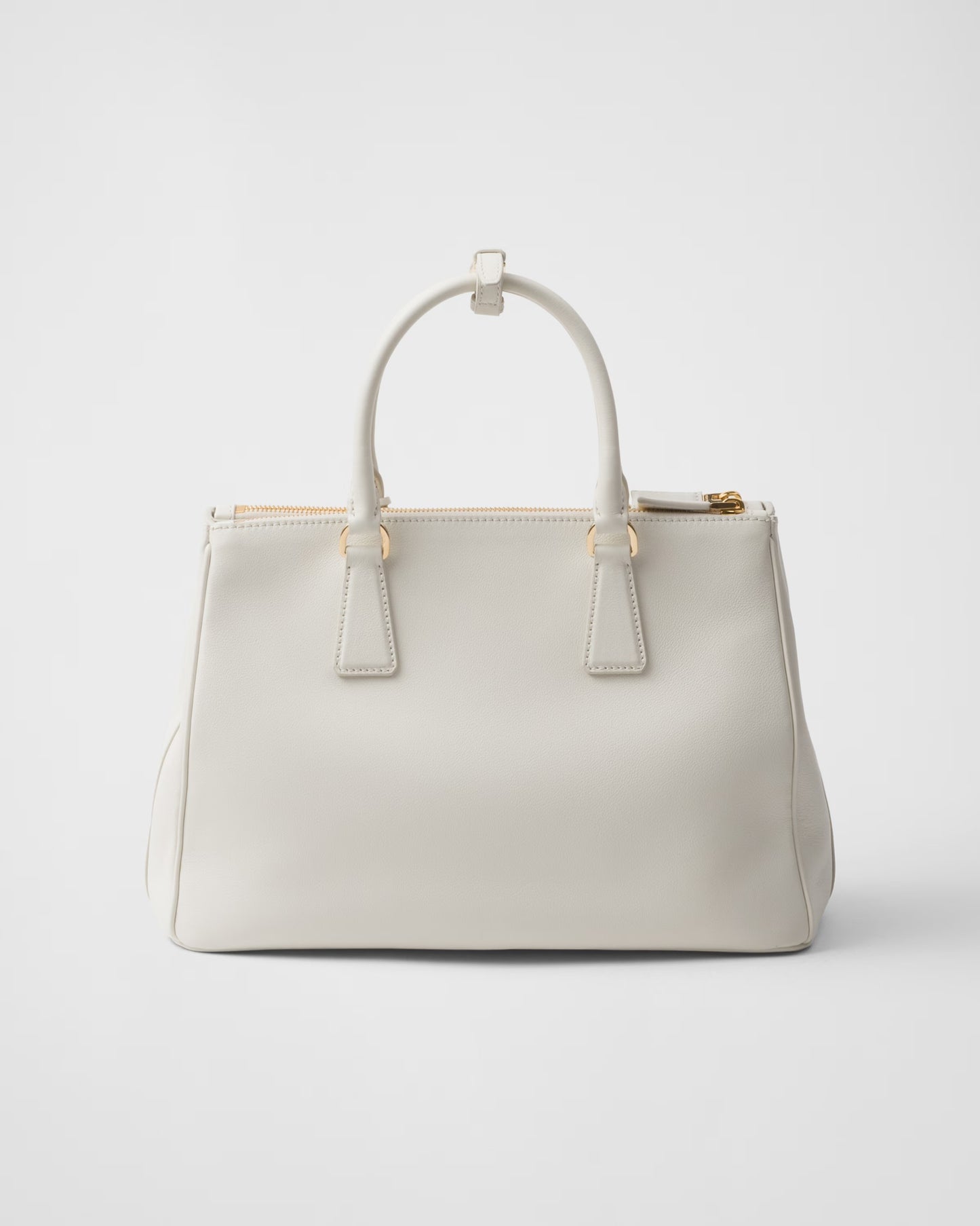 Große Galleria Tasche aus Leder Weiß