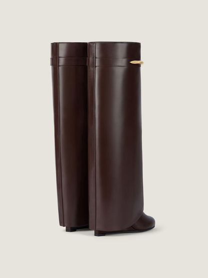 Stiefel Shark aus Leder in Ebenholzbraun