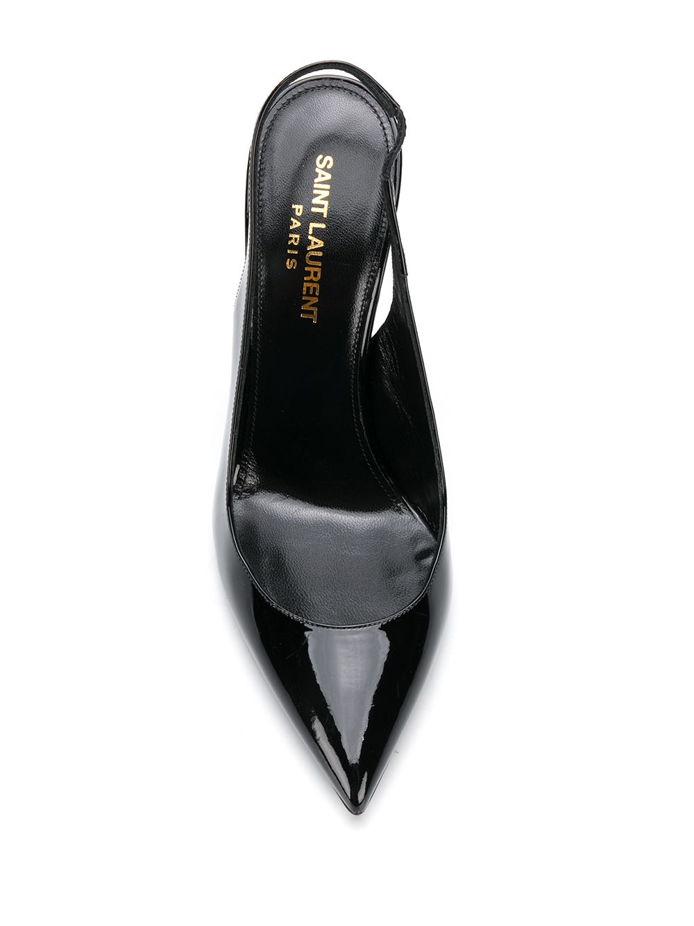 Opyum Slingback-Pumps aus schwarzem Leder 110 mm