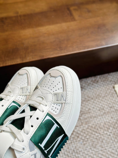 VL7N Sneakers aus Leder Weiß/Grün