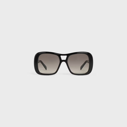 Triomphe 18 Sonnenbrille aus schwarzem Acetat für Damen