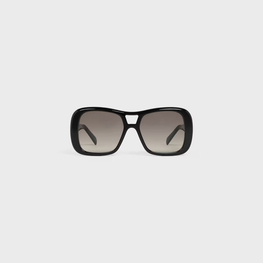 Triomphe 18 Sonnenbrille aus schwarzem Acetat für Damen
