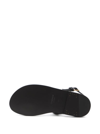 Cassandre slingback sandals with buckle in black leather