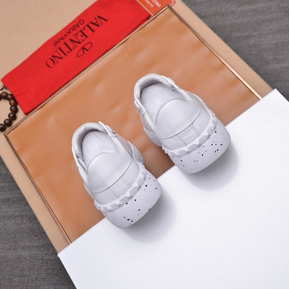 Open Low-Top Sneakers, All White