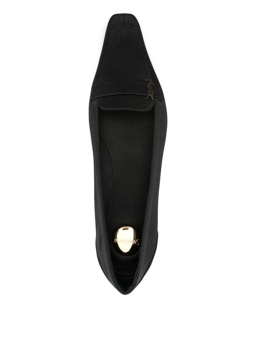 Poppy ballerinas in black calfskin