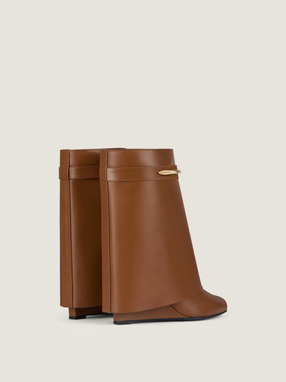 Stiefeletten Shark aus kastanienbraunem Leder