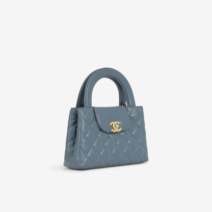 Small Kelly Re-Edition aus blauem Lammleder