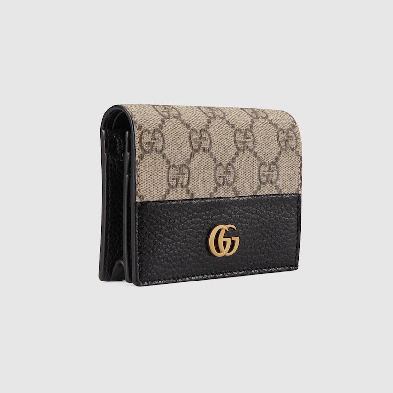 Two-tone GG Marmont card holder