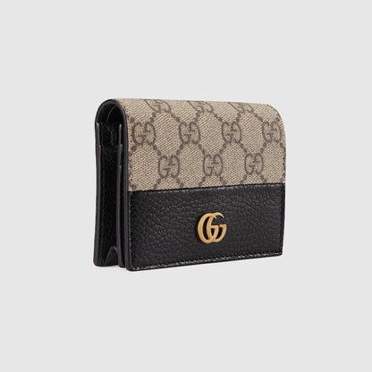 Two-tone GG Marmont card holder