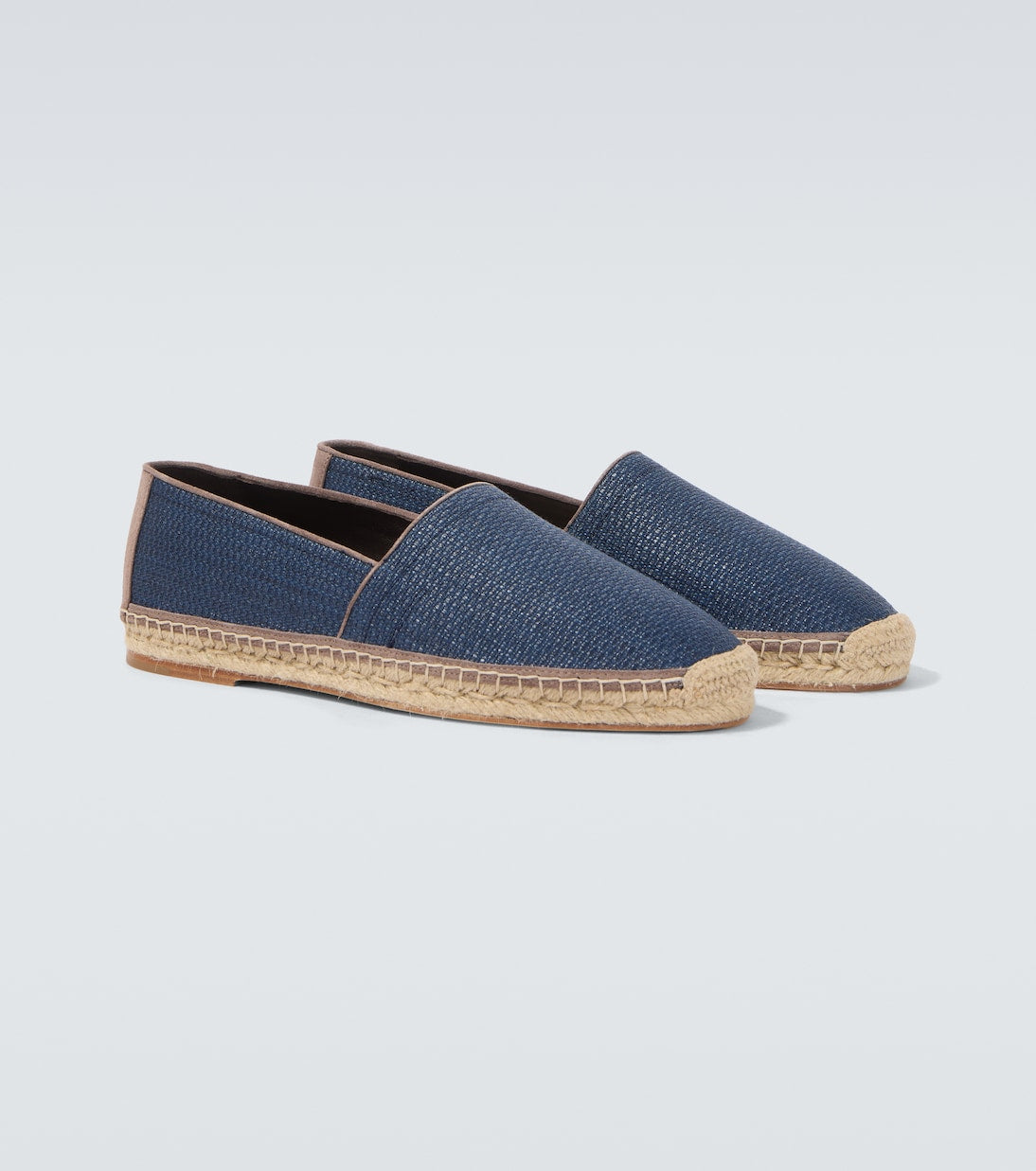 Espadrilles aus Lederstoff Blau