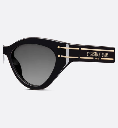 Signature B7I Schmetterlings-Sonnenbrille Schwarz Damen