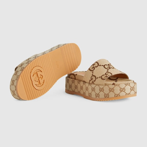 Damen-Slider-Sandalen mit Plateau
