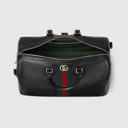 Savoy Weekender Medium aus schwarzem Leder